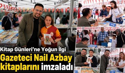 Afyon Kitap Günleri’nde 19 Mayıs yoğunluğu: Gazeteci Nail Azbay kitaplarını imzaladı