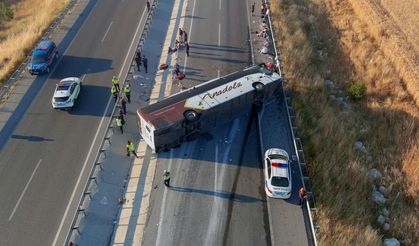 Afyonkarahisar -Kütahya Yolu Üzerinde Otobüs Kazası: 31 Yaralı