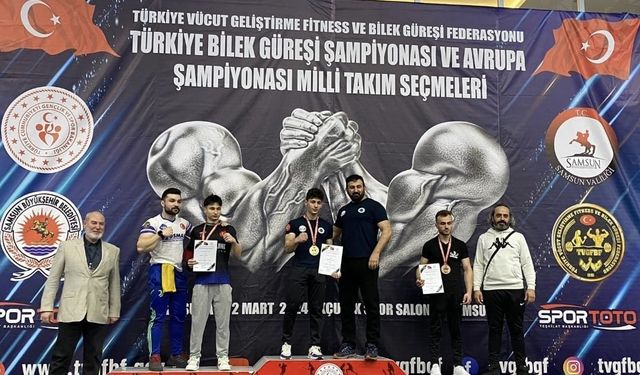 Afyonlu Hüseyin, bilek güreşinde Türkiye Şampiyonu oldu!