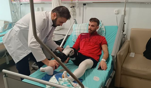 Dinarsporlu futbolcu Ramazan Demir sağlığına kavuştu: Ayak bileğinden dizine tendon nakli yapıldı