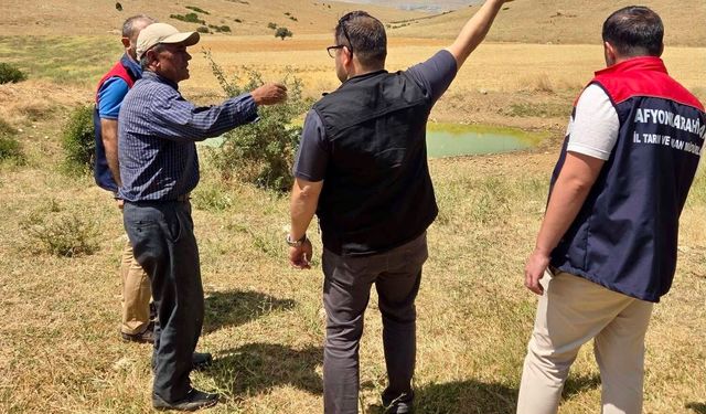 Afyon'da mera alanları teknik ekipler tarafından incelendi