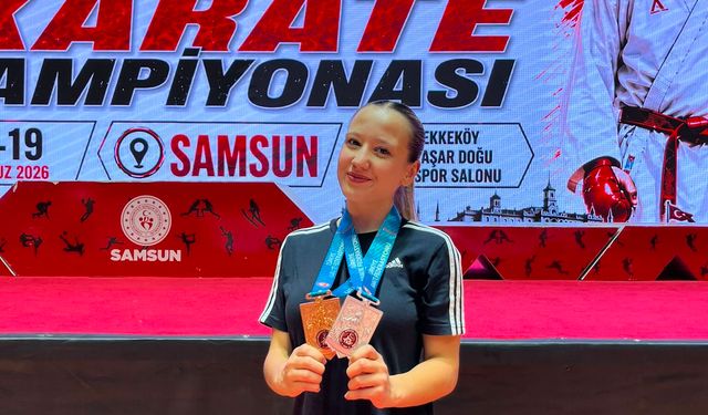Afyonlu sporcu Tuba Süngü'den Türkiye Şampiyonası'nda çifte madalya