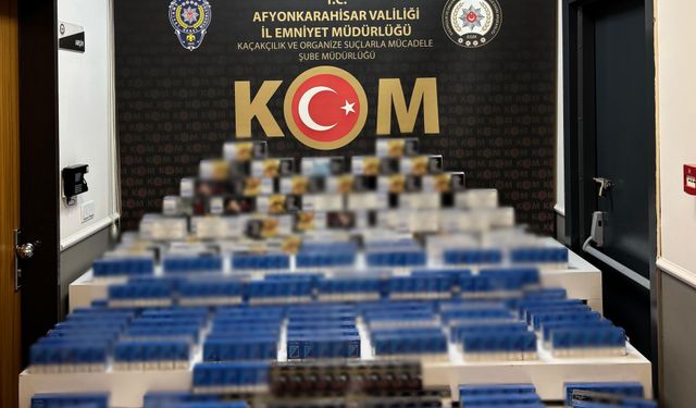 Afyonkarahisar’da kaçak sigara operasyonu: Bin paket sigara ele geçirildi