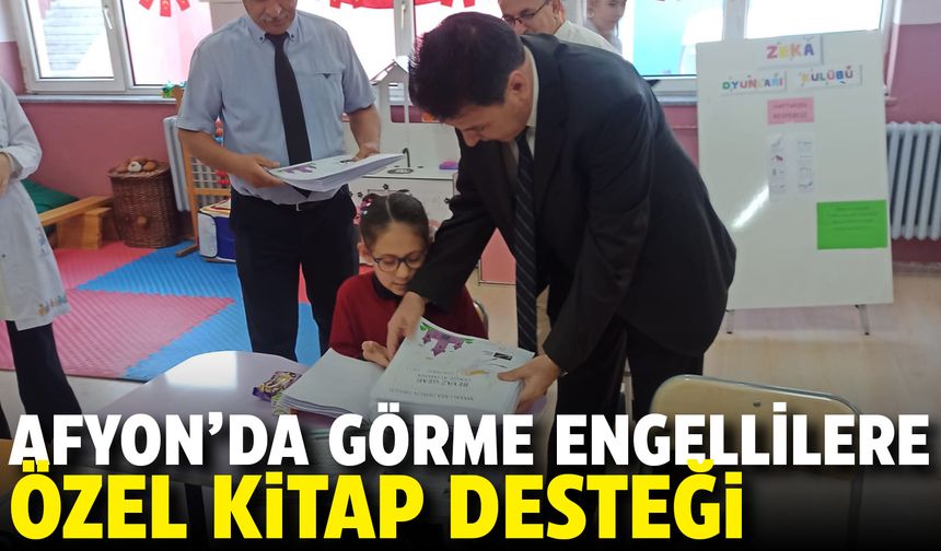 Afyon'da Görme Engellilere Braille Baskılı Kitap Desteği
