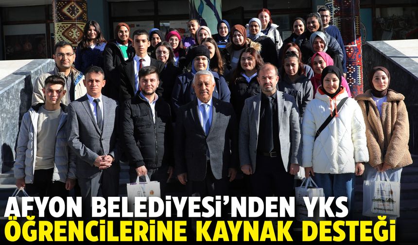 Afyon Belediyesi'nden YKS öğrencilerine kaynak desteği