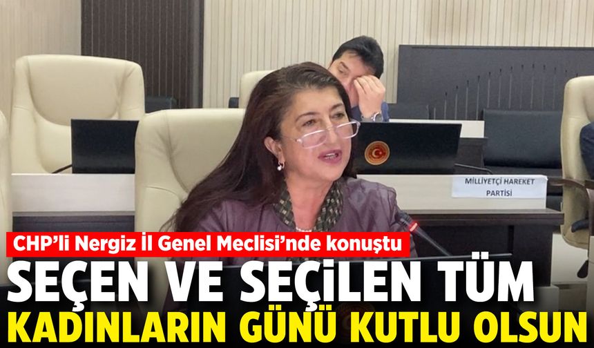 CHP'li İsmihan Nergiz: Seçen ve seçilen tüm kadınların günü kutlu olsun
