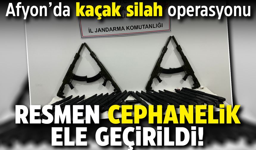 Afyon'da kaçak silah operasyonu: resmen cephanelik ele geçirildi!