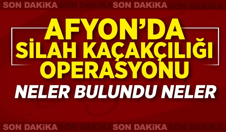 Afyon'da silah kaçakçılığı operasyonu: Neler bulundu neler