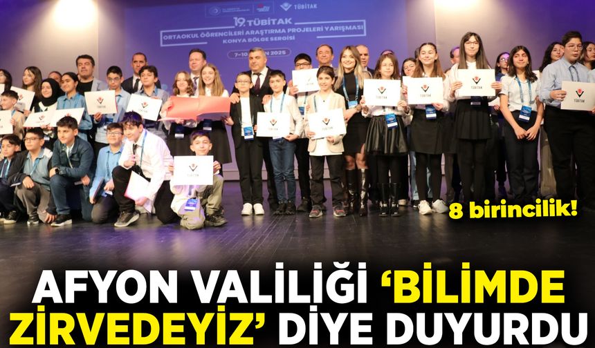 Afyon Valiliği ‘bilimde zirvedeyiz’ diye duyurdu