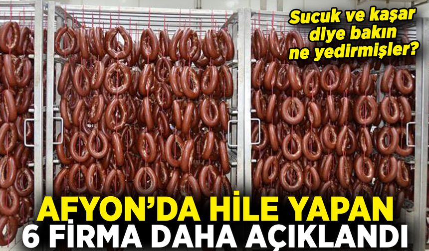 Afyon’da hile yapan 6 firma daha açıklandı: Sucuk ve kaşar diye bakın ne yedirmişler?
