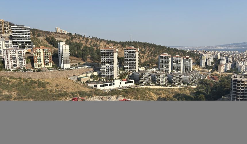 İzmir'de otluk ve ağaçlık alanda çıkan yangın söndürüldü