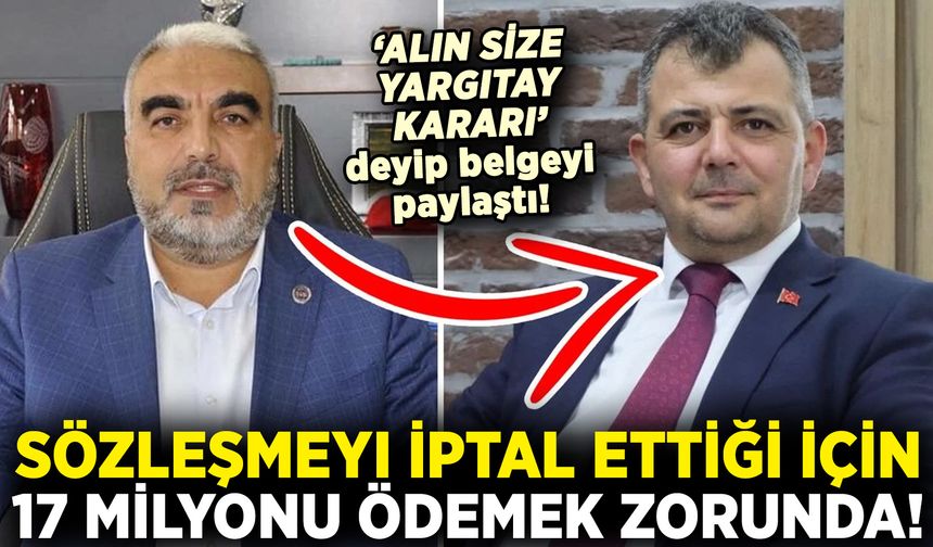 Afyon Emirdağ'daki kavga büyüyor: "Sözleşmeyi iptal etti diye 17 Milyon ödemek zorunda" deyip belge paylaştı!