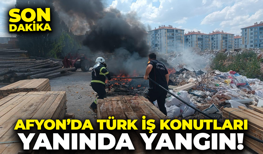 Afyon Türk İş Konutları Yanında Yangın!