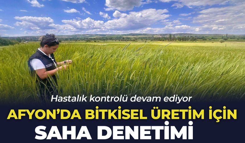 Afyon'da bitkisel üretim için saha denetimi: Hastalık kontrolü devam ediyor