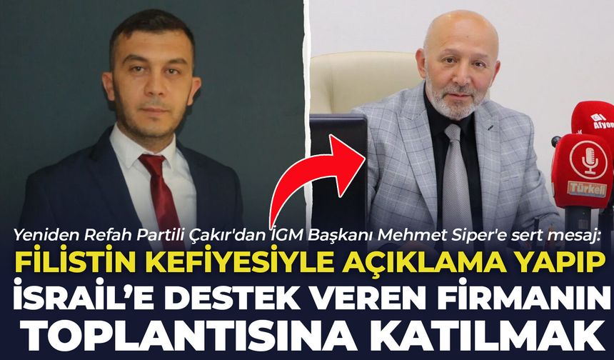 Fehmi Güray Çakır'dan Siper'e: Filistin kefiyesiyle açıklama yapıp İsrail'e destek veren firmanın toplantısına katılmak