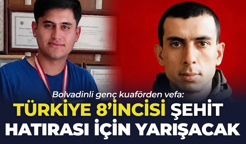 Bolvadinli genç kuaförden vefa: Türkiye 8'incisi şehit hatırası için yarışacak