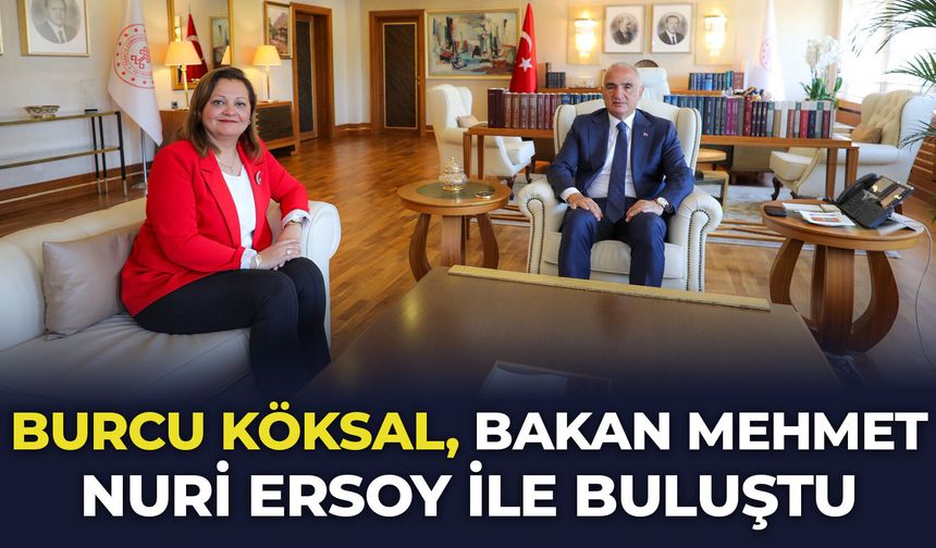 Burcu Köksal, Bakan Mehmet Nuri Ersoy ile buluştu