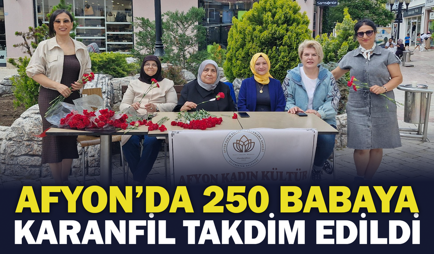 Afyon'da 250 Babaya Karanfil Takdim Edildi