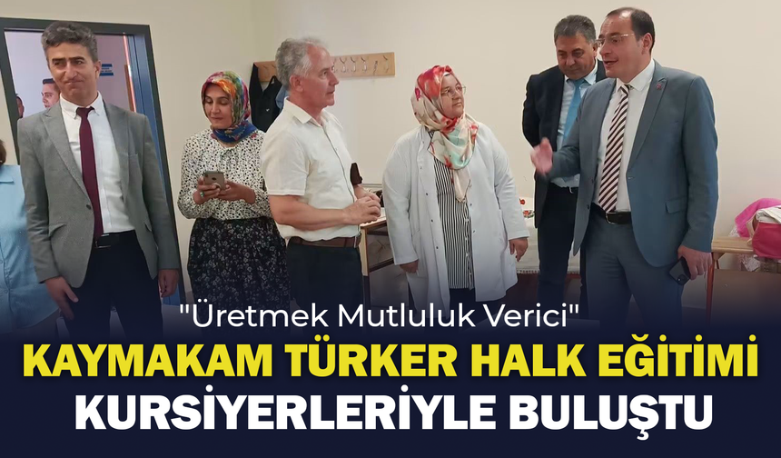 Çay'da Halk Eğitimi Kursuna Anlamlı Ziyaret: Kaymakam Türker Kursiyerlerle Buluştu