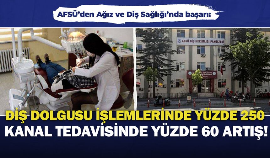 AFSÜ’den Ağız ve Diş Sağlığı’nda başarı: Diş dolgusu işlemlerinde yüzde 250, kanal tedavisinde yüzde 60 artış!