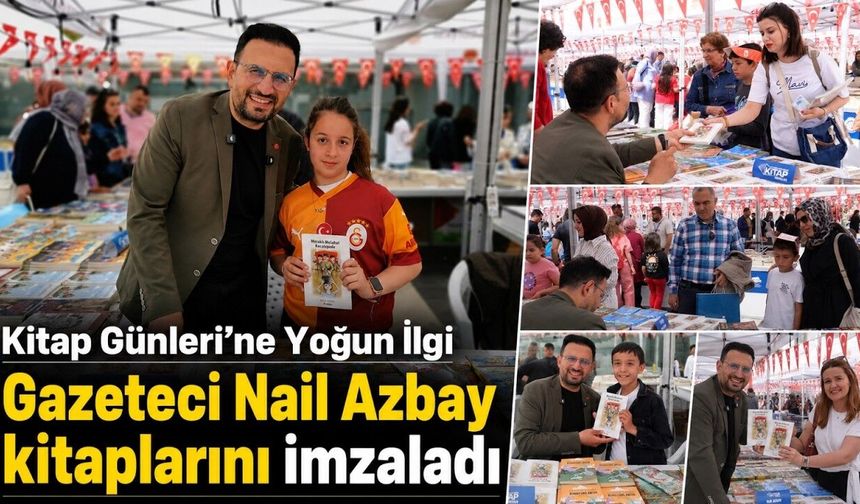 Afyon Kitap Günleri’nde 19 Mayıs yoğunluğu: Gazeteci Nail Azbay kitaplarını imzaladı
