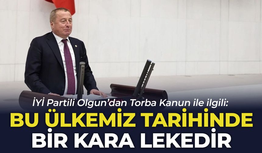 İYİ Partili Olgun’dan Torba Kanun ile ilgili: "Bu ülkemiz tarihinde bir kara lekedir"