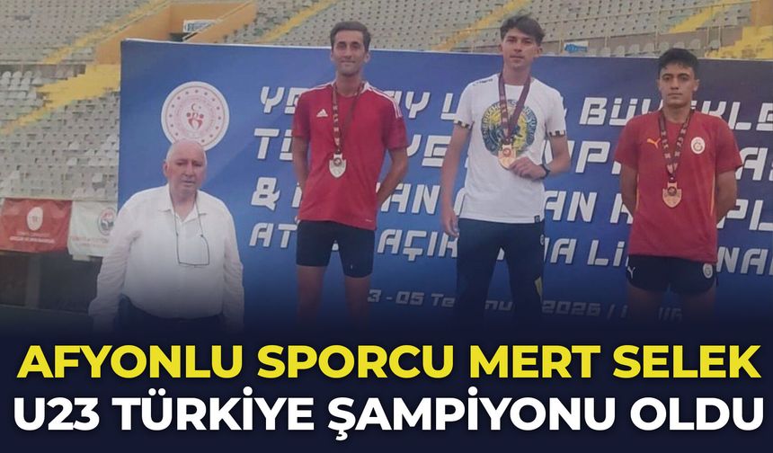 Afyonlu sporcu Mert Selek U23 Türkiye Şampiyonu oldu