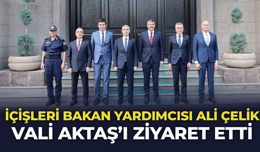 İçişleri Bakan Yardımcısı Ali Çelik, Vali Aktaş'ı ziyaret etti