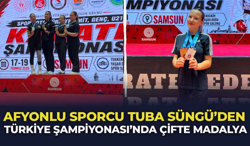 Afyonlu sporcu Tuba Süngü'den Türkiye Şampiyonası'nda çifte madalya