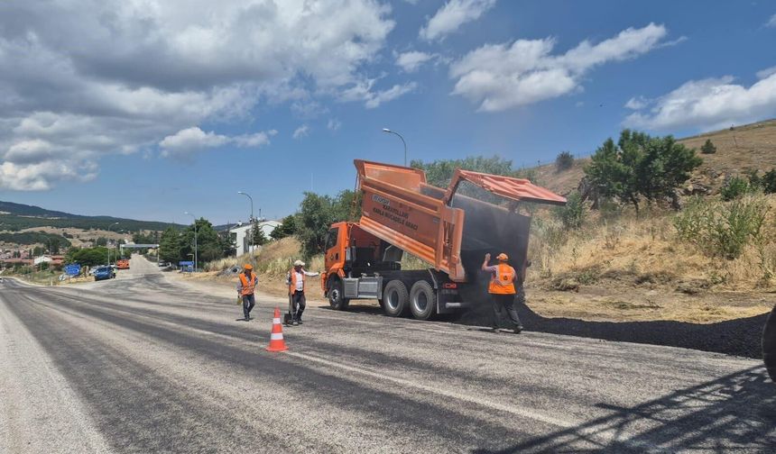 Dodurga jandarma yol kontrol noktası yenilendi: Sıcak asfalt ile daha düzenli hale geldi