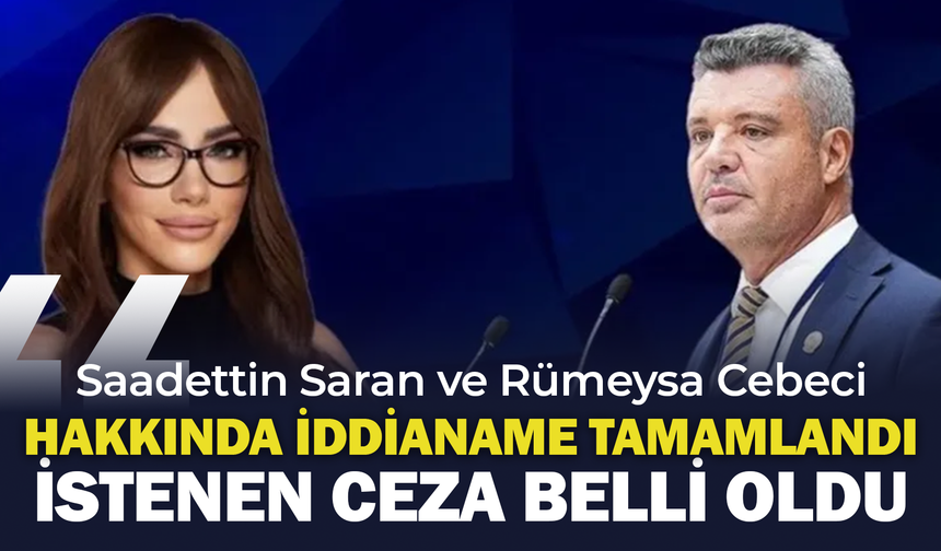 Sadettin Saran ve Ela Rümeysa Cebeci Hakkında İddianame Tamamlandı: İstenen Ceza Belli Oldu
