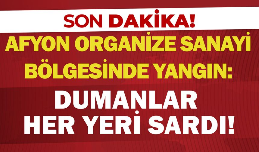 Afyon Organize Sanayi Bölgesinde yangın: Dumanlar her yeri sardı!