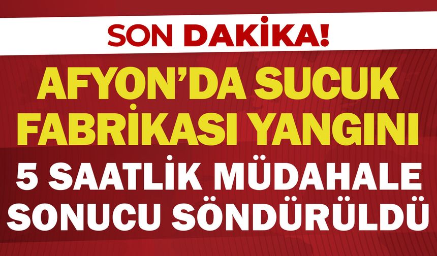 Afyon’da sucuk fabrikası yangını 5 saatlik müdahale sonucu söndürüldü