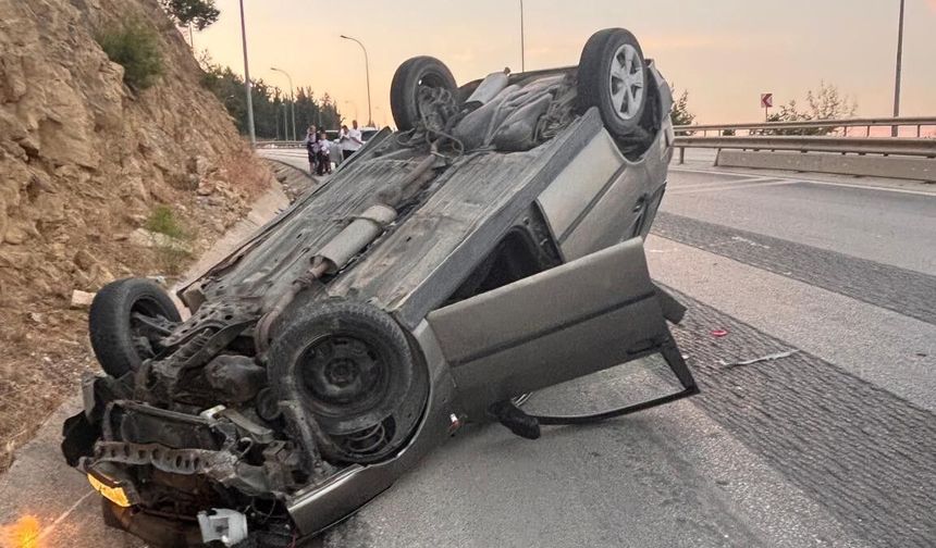 Bilecik Haber: Kontrolden çıkan otomobil ters döndü, 1 yaralı