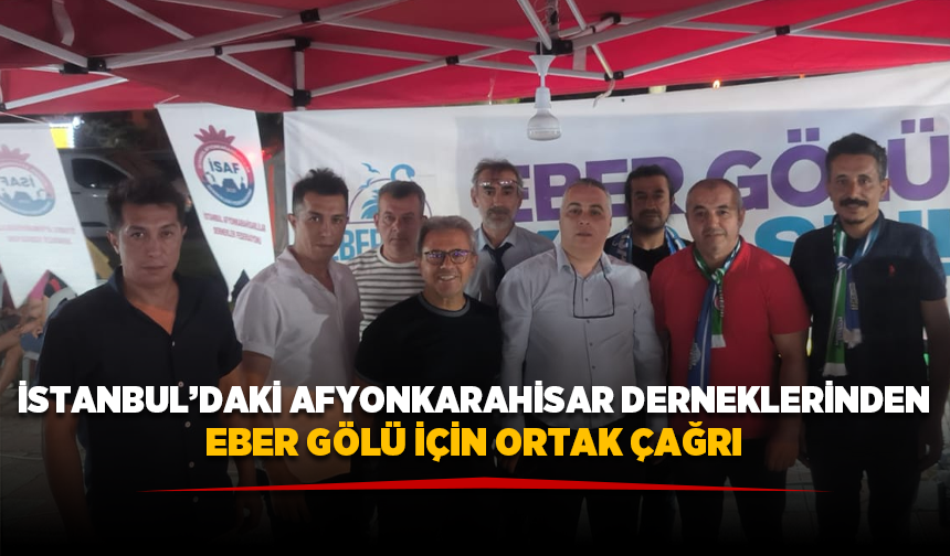 İstanbul’daki Afyonkarahisar derneklerinden Eber Gölü için ortak çağrı