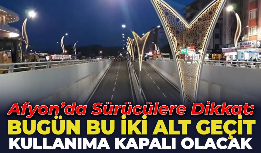 Afyon'da Sürücülere Dikkat: Bugün Bu İki Güzergah Kapalı Olacak!