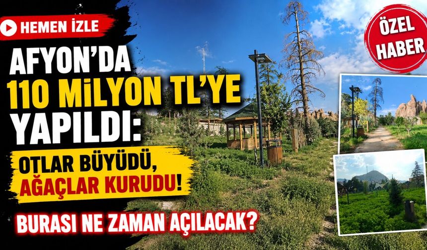 Afyon’da 110 milyon TL’ye yapıldı: Otlar büyüdü, ağaçlar kurumaya başladı, burası ne zaman açılacak?
