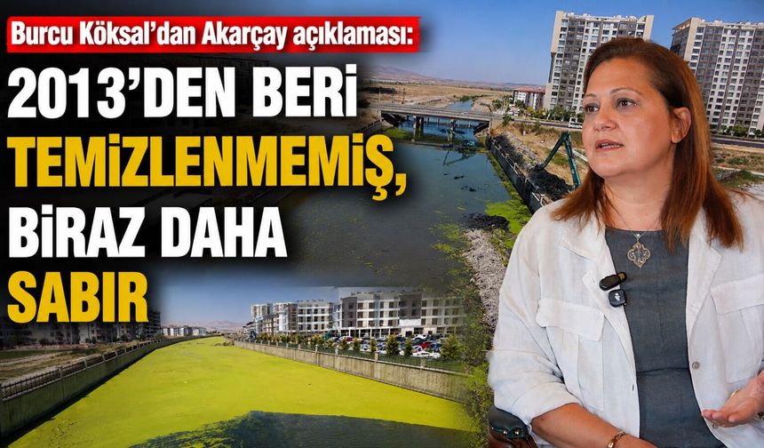 Burcu Köksal’dan Akarçay açıklaması: 2013’den beri temizlenmemiş, biraz daha sabır