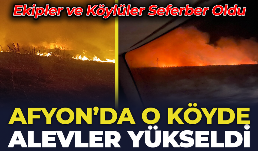 Afyon'da O Köyde Alevler Yükseldi: Ekipler ve Köylüler Seferber Oldu