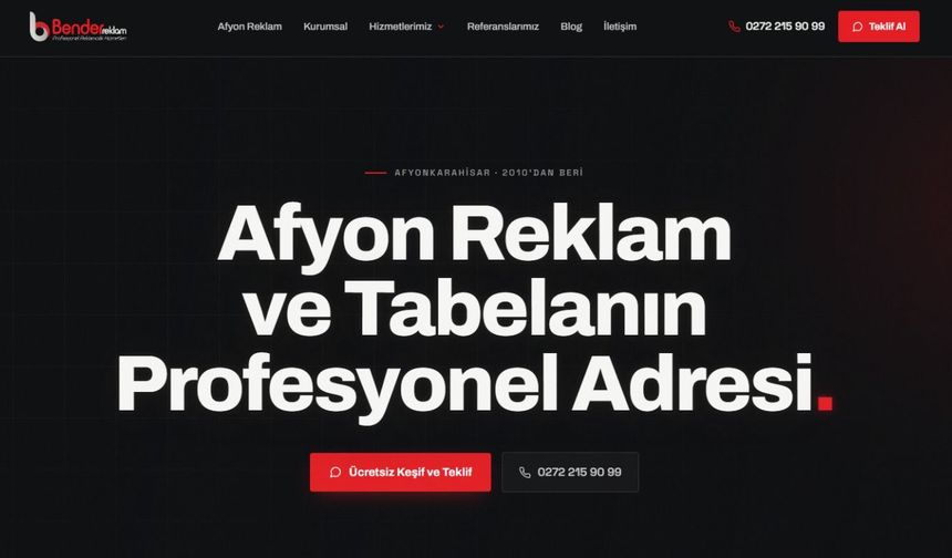 Afyonkarahisar’da Markasını Büyütmek İsteyen İşletmelere Bender’den İki Güçlü Dijital Adres