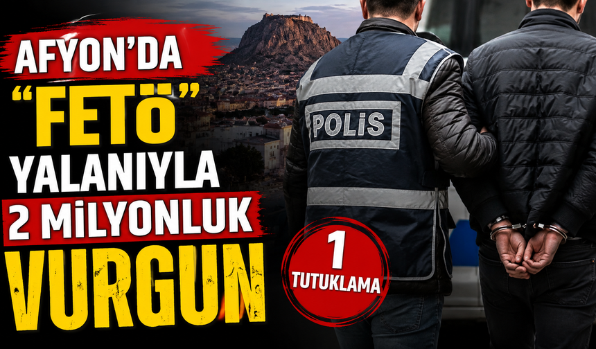 Afyon'da “FETÖ” yalanıyla 2 milyonluk vurgun: 1 tutuklama