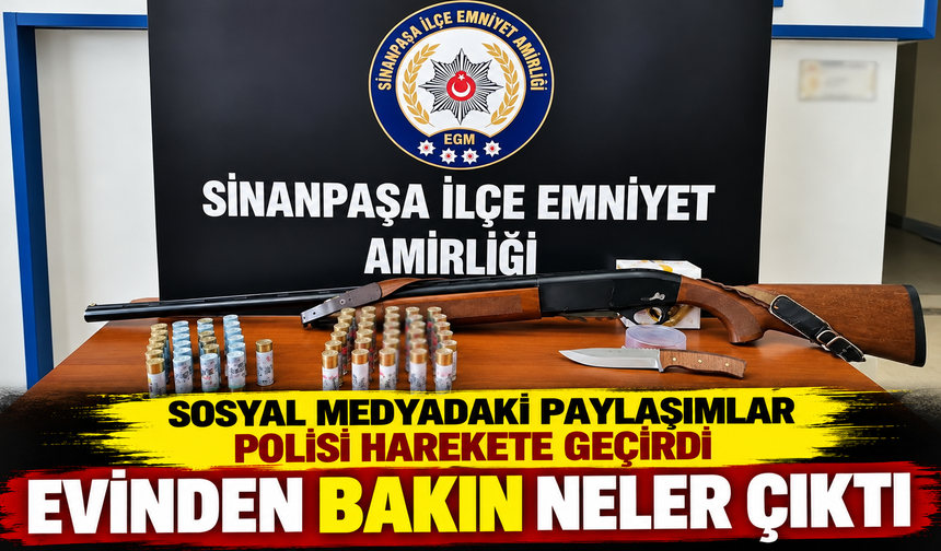 Afyon’da sosyal medyadaki paylaşımlar polisi harekete geçirdi: Evinden bakın neler çıktı