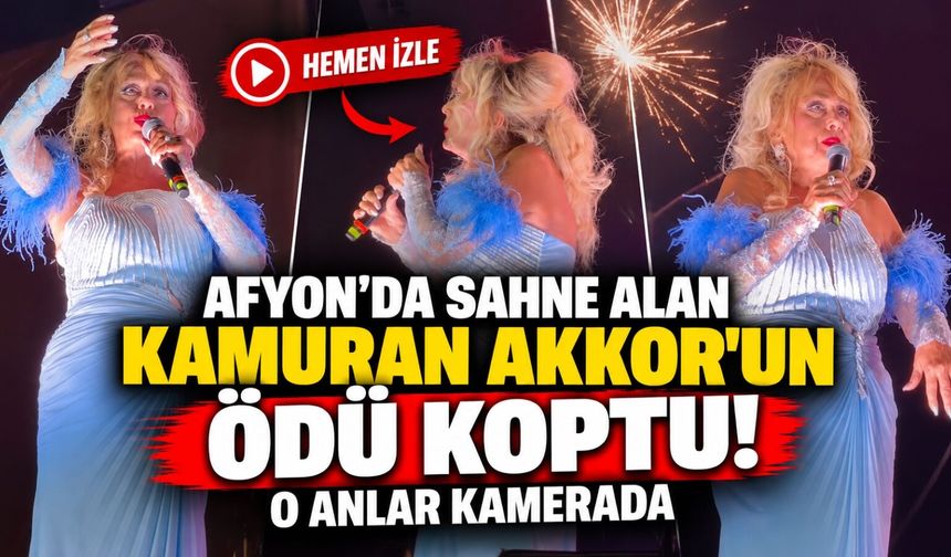 Afyon’da sahne alan Kamuran Akkor’un ödü koptu! O anlar kamerada