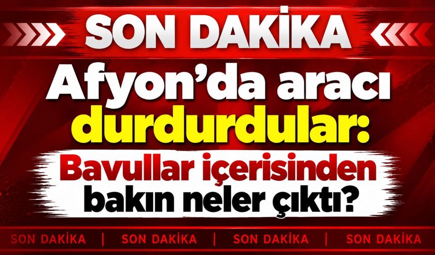 Afyon’da aracı durdurdular: Bavullar içerisinden bakın neler çıktı?
