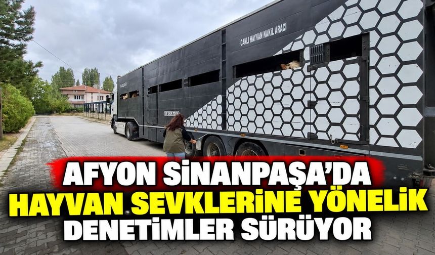Afyon Sinanpaşa'da hayvan sevklerine yönelik denetimler sürüyor