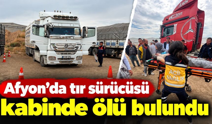 Afyon’da tır sürücüsü kabinde ölü bulundu