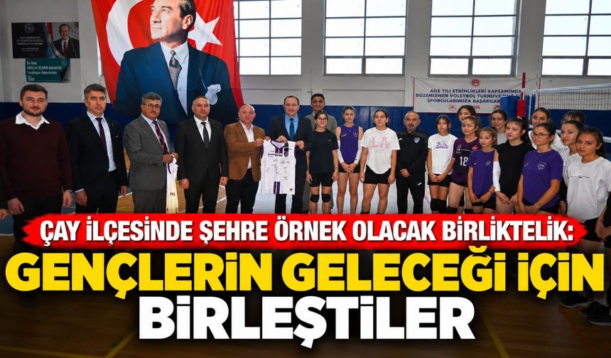 Çay ilçesinde şehre örnek olacak birliktelik: Gençlerin geleceği için birleştiler