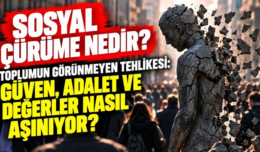 Sosyal çürüme nedir? Toplumun görünmeyen tehlikesi: Güven, adalet ve değerler nasıl aşınıyor?