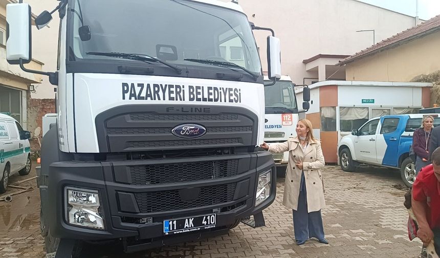Pazaryeri Belediyesi Araç Filosunu Güçlendirdi: 1 Vidanjör ve 1 Kamyonet Hizmete Girdi