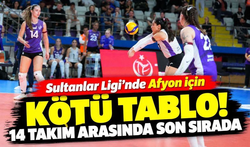 Sultanlar Ligi'nde Afyon için kötü tablo! 14 takım arasında son sırada
